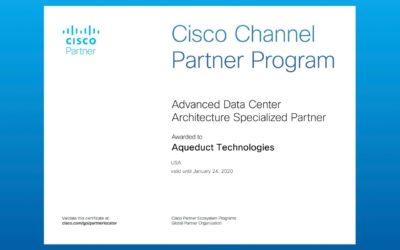 Aqueduct Recertifies Cisco Advanced Data Center Architecture Specialization