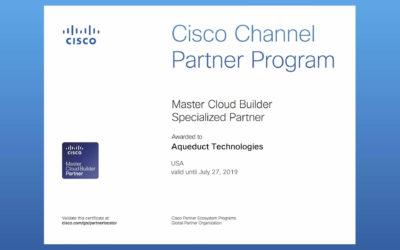 Aqueduct Renews Cisco Master Cloud Builder Specialization