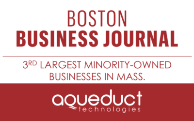 Boston Business Journal Names Aqueduct the Third Largest Minority-Owned Business in Massachusetts