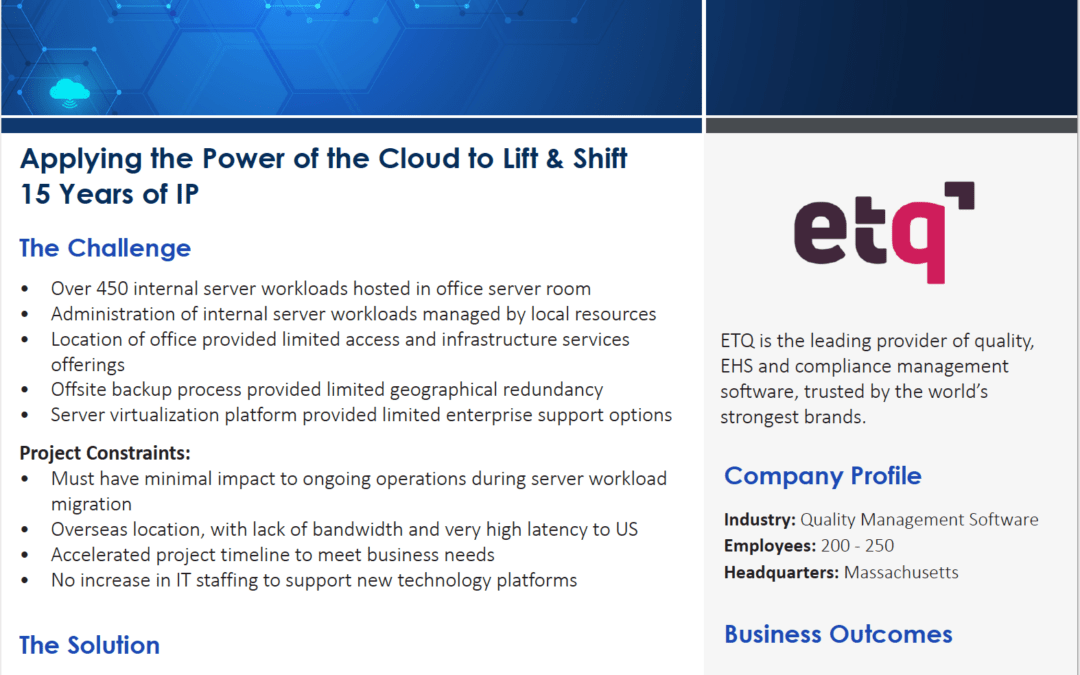 Applying the Power of the Cloud to Lift & Shift 15 Years of IP